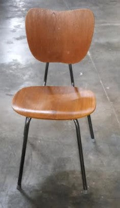 Brown chairs with mettle bottom