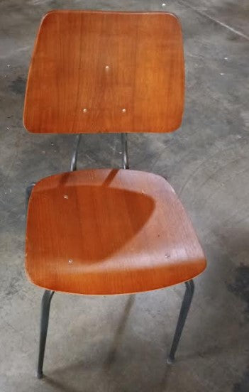 Brown chairs with mettle bottom