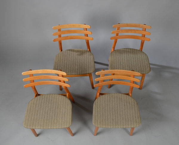 White Oak Ladder Back Dining Chairs by Poul Volther