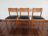 Dining Chairs by Koefoed Hornslet with Leather Seats/