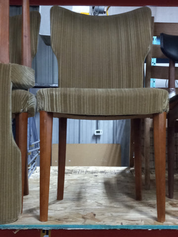 Four green chairs