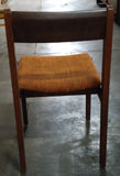 3 solid walnut chairs