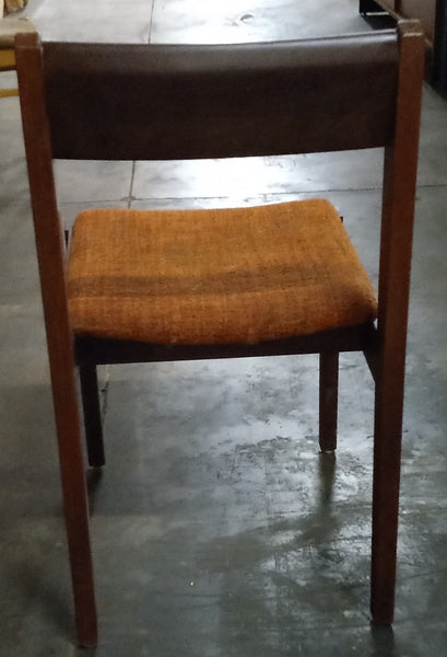 3 solid walnut chairs