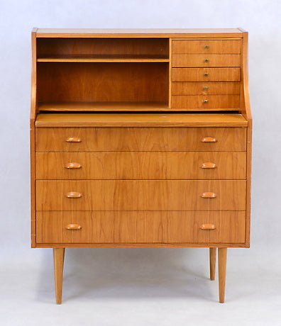 Teak Secretary with Mirror