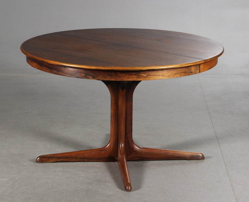 Gorgeous Danish Rosewood Dining Table with leaves Mostly