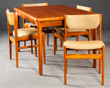 Teak table with 4 solid teak chairs
