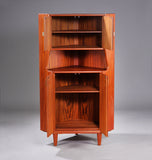 Teak corner cabinet