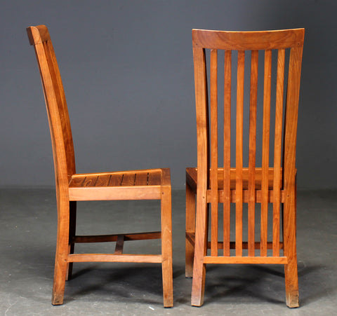 Solid teak dining chairs