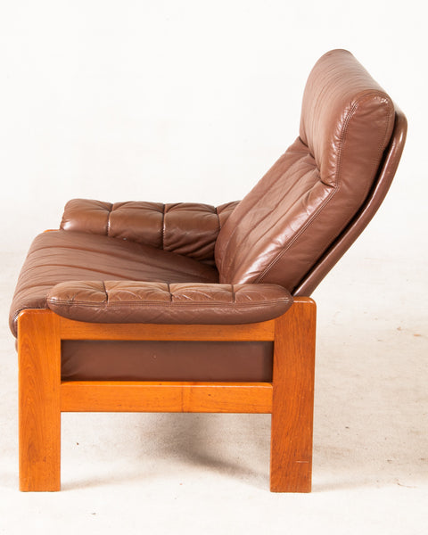 Leather / Teak Armchair