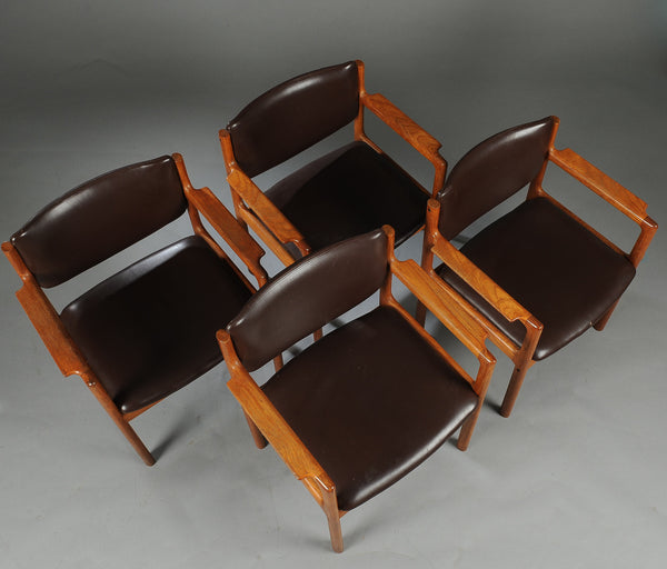 Teak Chairs with Armrests