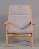 Beech Frame Armchair with Wool Upholstery by Bernt