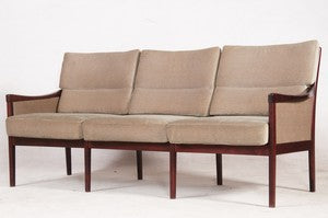 Rosewood Stained Wood Sofa by Casala