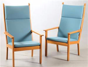 Hans J. Wegner Oak Armchairs