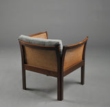 Back Side of Cane Lounge Chair by Illum Wikkelso