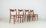 Teak Dining Chairs with papercord seats