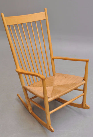 Hans J. Wegner Solid Oak Rocking Chair