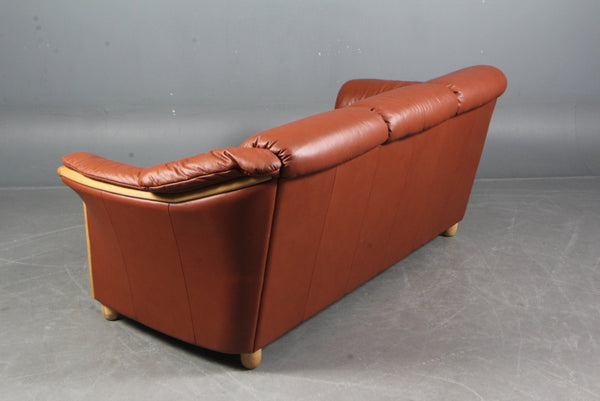 Leather / Oak Sofa