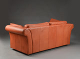 Two leather sofas, made in Denmark by Skalma