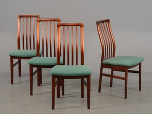 Stained Beech Dining Chairs by Schou Andersen
