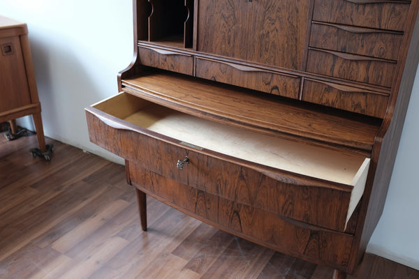 Rosewood Secretary Desk Unit  by Ib Kofod-Larsen and manufactured by A. Andersen & Bohm
