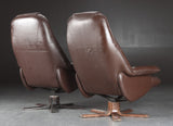Pair of armchairs, leather