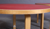 Two Red Surfaced Children's Tables by Alvar Aalto