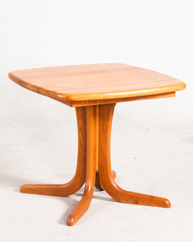 Solid Teak Danish Dining Table with one leaf
