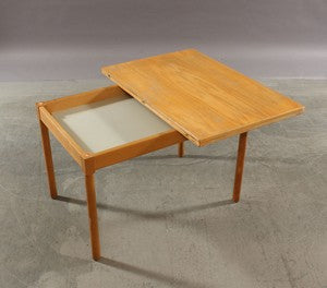 Opened Top of Reversible Beech Coffee/Game Table by Borge Mogensen