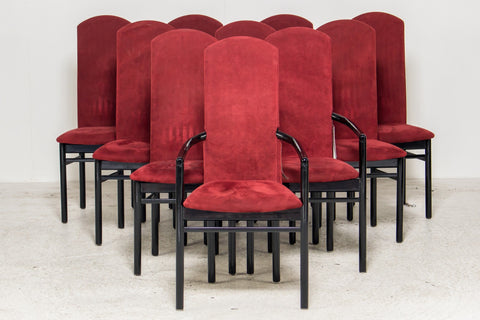 Italian solid wood High back dining chairs