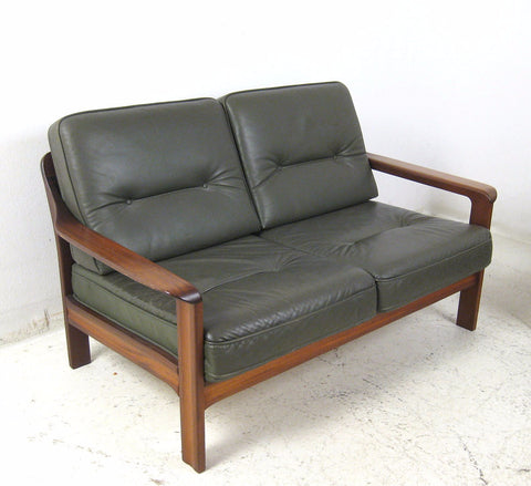 Rosewood Leather Loveseat