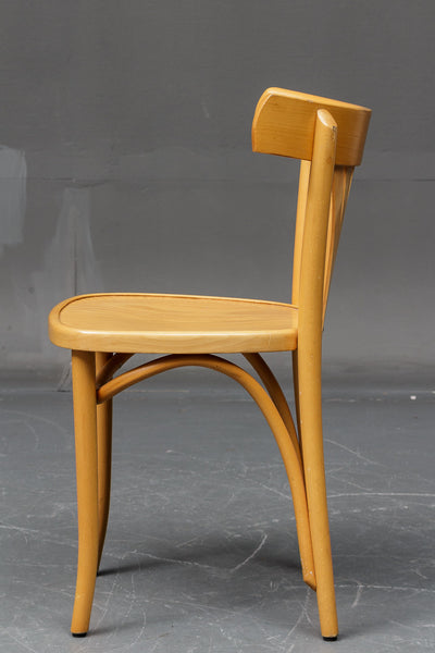Side View of Beech Wooden Chair