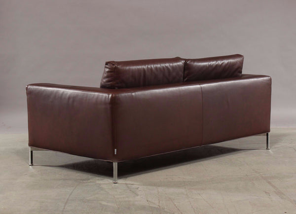 Piero Lissoni Leather Sofa, for Living Divani. 2000s