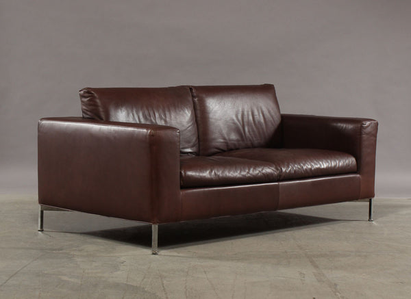 Piero Lissoni Leather Sofa, for Living Divani. 2000s
