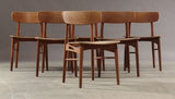 Dining Chairs by Ib Kofod-Larsen in Teak and Beech/
