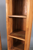 Pair of narrow bookshelves in solid teak. (2)