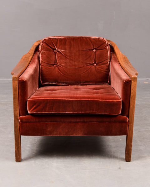 Red Plush Armchair