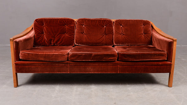 Red Plush Sofa
