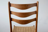 Teak High-backed Dining Chairs by Arne Wahl-Iversen with Danish Cord Seats