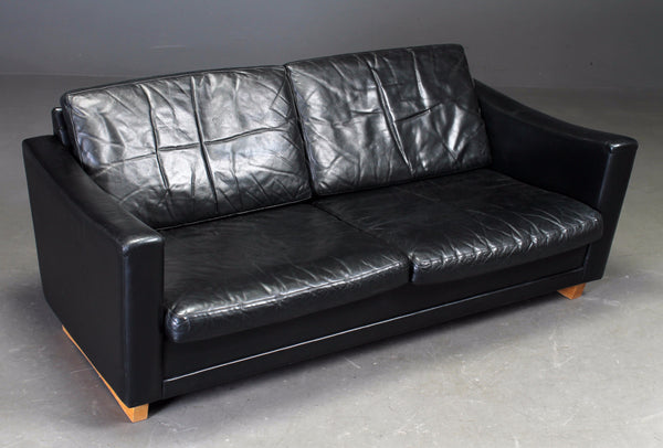 Leather / Oak Sofa