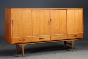 Teak sideboard by Westergards Furniture with rosewood bar section