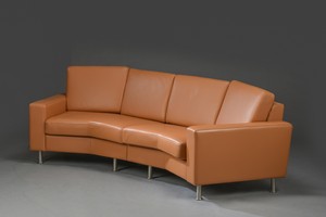 Corner Leather Sofa by Hurup, Denmark