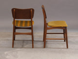 Back and Side of Ib Kofod-Larsen Style Beech Dining Chairs