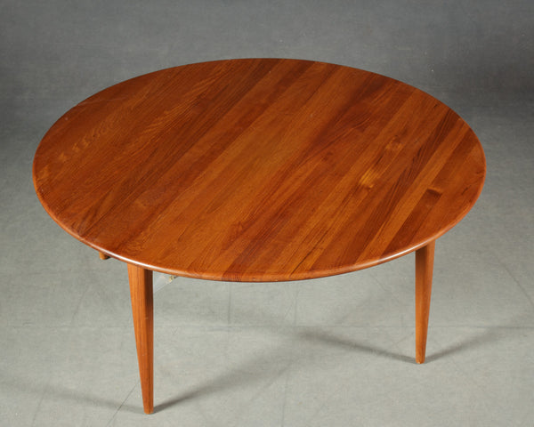 Round Solid Teak Coffee Table by A. Mikael Laursen