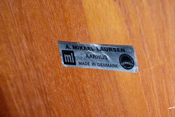 A. Mikael Laursen Manifacturer Label on Round Solid Teak Coffee Table