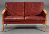 Hans Olsen Leather Two-Seater Sofa