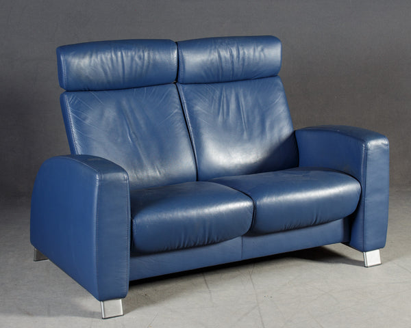 Stressless Sofa in Blue Leather