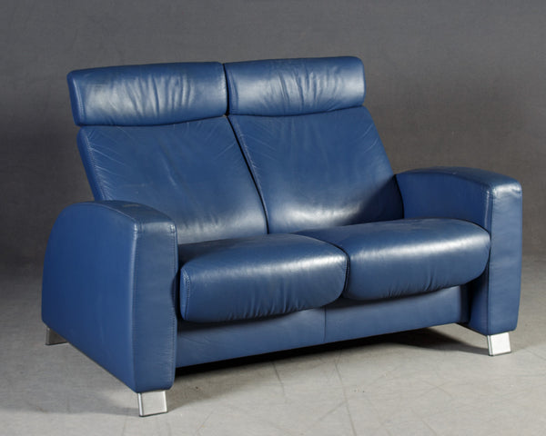 Stressless Sofa in Blue Leather