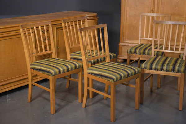 Six Frederick Stirmusa, Odense oak chairs