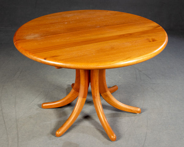 2" Solid Teak round dining table
