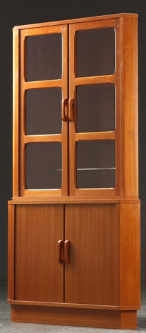 Teak corner cabinet, 1950s.